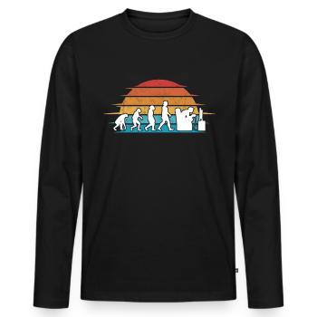 Gamer Evolution Gaming Zocken Video Game - Männer Premium Bio Langarmshirt - Schwarz - Vorne - Nico (187cm)