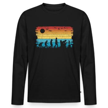 Gamer Evolution Gaming Zocken Video Game - Männer Premium Bio Langarmshirt - Schwarz - Vorne - Nico (187cm)