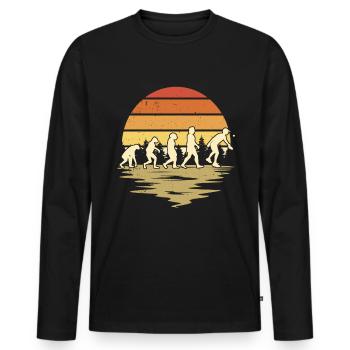 Joueur de pickleball Evolution - T-shirt manches longues Premium bio Homme - noir - Devant - Nico (187cm)