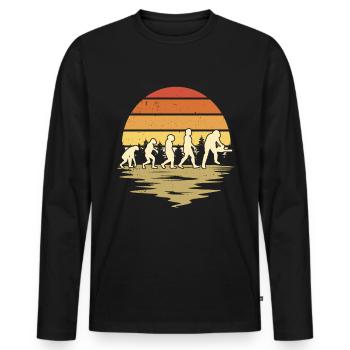 Tree Cutter Evolution Axe Forester Forester - Men's Premium Organic Long Sleeve Shirt - black - Front - Nico (187cm)