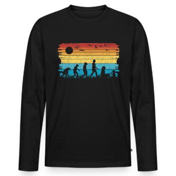 Enseignante de maternelle Évolution Enseignante de maternelle - T-shirt manches longues Premium bio Homme - noir - Devant - Nico (187cm)
