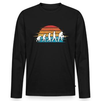 Tree Cutter Evolution Axe Forester Forester - Men's Premium Organic Long Sleeve Shirt - black - Front - Nico (187cm)