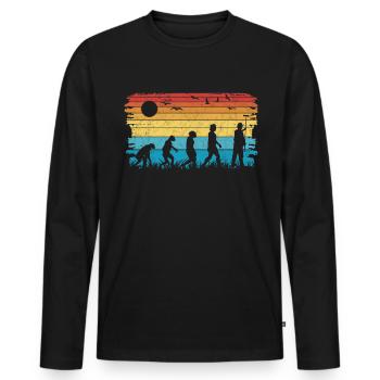 Painter and varnisher Evolution Master painter - Men's Premium Organic Long Sleeve Shirt - black - Front - Nico (187cm)