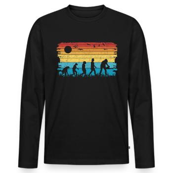 Tree Cutter Evolution Axe Forester Forester - Men's Premium Organic Long Sleeve Shirt - black - Front - Nico (187cm)