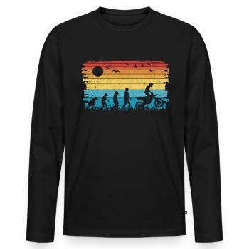 Motocross Evolution Dirt Bike Motorsport - Männer Premium Bio Langarmshirt - Schwarz - Vorne - Nico (187cm)