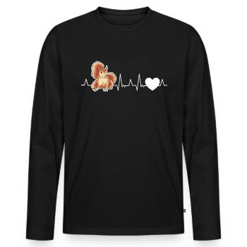 Eichhörnchen Herzschlag - Männer Premium Bio Langarmshirt - Schwarz - Vorne - Nico (187cm)
