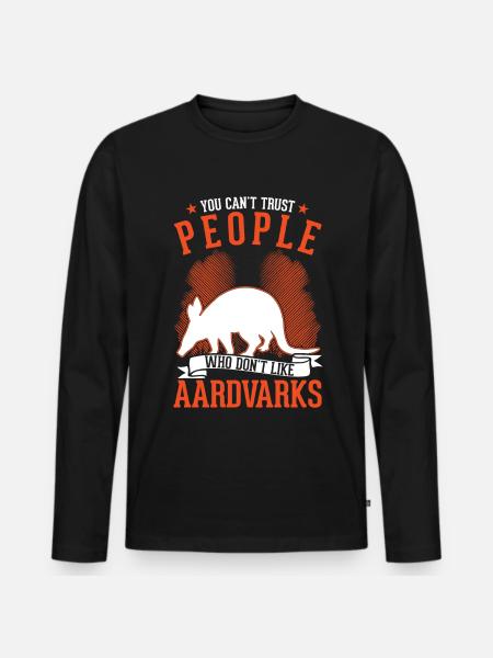 Erdferkel Geschenk Aardvark - Männer Premium Bio Langarmshirt - Schwarz