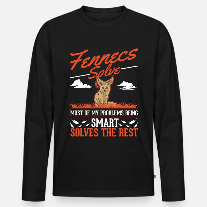 Fennek Geschenk Wüstenfuchs Fennec - Männer Premium Bio Langarmshirt - Schwarz