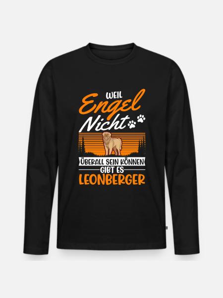 Leonberger Engel - T-shirt manches longues Premium bio Homme - noir