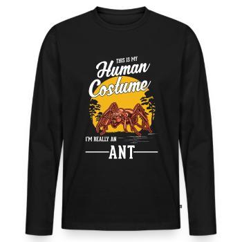 Ants, Ant Farm, Anthill, Fire Ants - Men's Premium Organic Long Sleeve Shirt - black - Front - Nico (187cm)