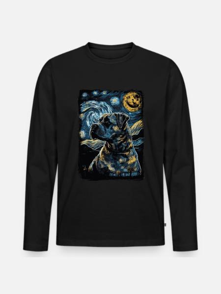 Presa Canario Nuit étoilée - T-shirt manches longues Premium bio Homme - noir