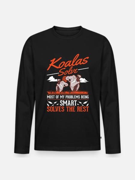 Koala Gift Koala Bear - Men's Premium Organic Long Sleeve Shirt - black