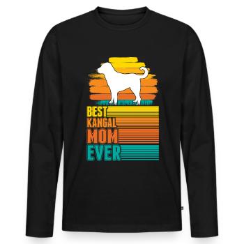 Meilleur chien de berger d’Anatolie de tous les temps - T-shirt manches longues Premium bio Homme - noir - Devant - Nico (187cm)