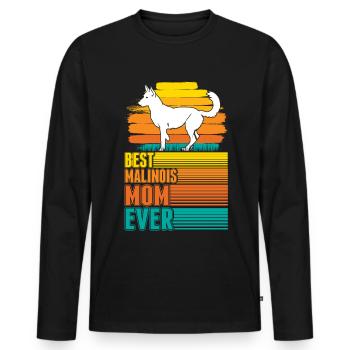 Meilleure maman malinoise de tous les temps Mechelse Herder - T-shirt manches longues Premium bio Homme - noir - Devant - Nico (187cm)