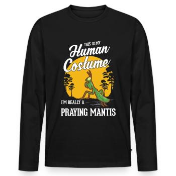 Praying mantis costume mantis mantis mantis - Men's Premium Organic Long Sleeve Shirt - black - Front - Nico (187cm)