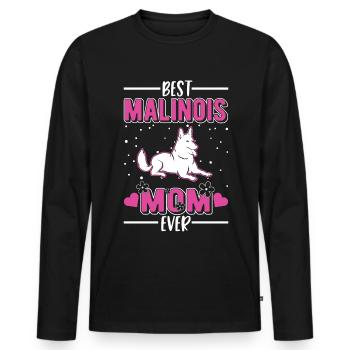 Meilleure maman malinoise de tous les temps Mechelse Herder - T-shirt manches longues Premium bio Homme - noir - Devant - Nico (187cm)