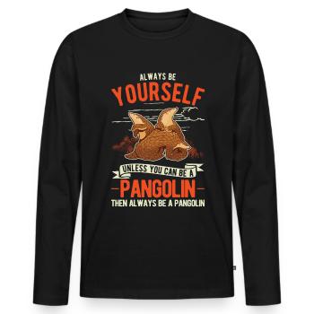 Soyez toujours vous-même Pangolin Schuppentier - T-shirt manches longues Premium bio Homme - noir - Devant - Nico (187cm)