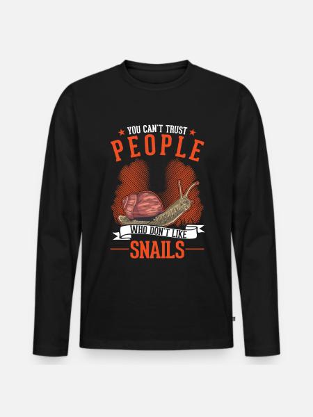 Escargot cadeau vignoble escargot - T-shirt manches longues Premium bio Homme - noir