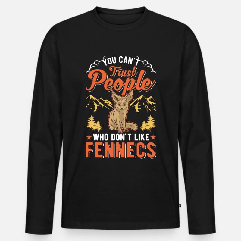 Fennek Geschenk Wüstenfuchs Fennec - Männer Premium Bio Langarmshirt - Schwarz