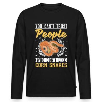 Serpent des blés cadeau Serpent des blés - T-shirt manches longues Premium bio Homme - noir - Devant - Nico (187cm)