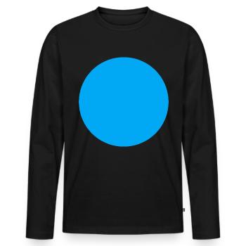 Kreis blau Form rund - Männer Premium Bio Langarmshirt - Schwarz - Vorne - Nico (187cm)