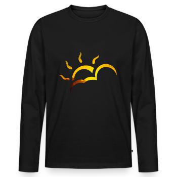 Sun - Men's Premium Organic Long Sleeve Shirt - black - Front - Nico (187cm)