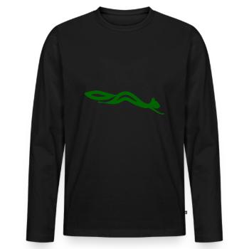 squirrel - Men's Premium Organic Long Sleeve Shirt - black - Front - Nico (187cm)