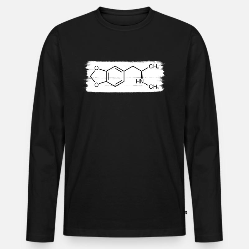 MDMA Ecstasy - Männer Premium Bio Langarmshirt - Schwarz