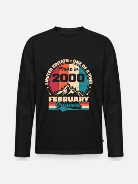 Living legend since February 2000 - Men's Premium Organic Long Sleeve Shirt - black