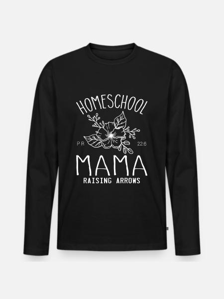 Homeschool Mama - Men's Premium Organic Long Sleeve Shirt - black