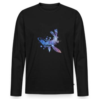 seal - Men's Premium Organic Long Sleeve Shirt - black - Front - Nico (187cm)