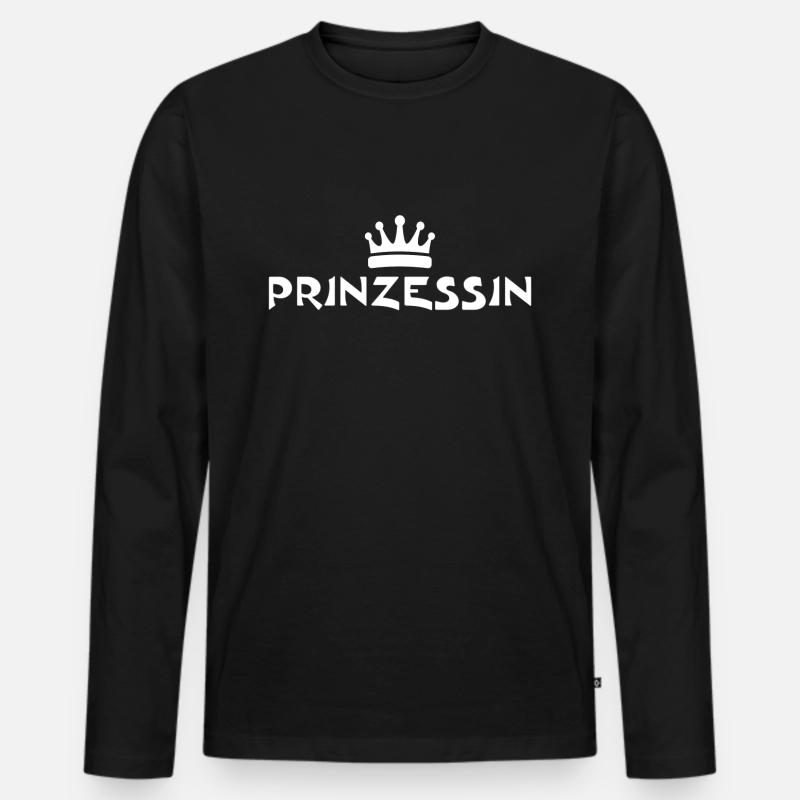 PRINZESSIN - Männer Premium Bio Langarmshirt - Schwarz