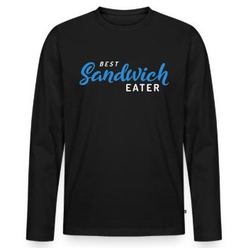 Meilleur Sandwich Couple 1 - T-shirt manches longues Premium bio Homme - noir - Devant - Nico (187cm)