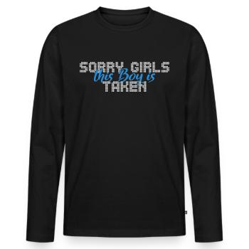 This boy is taken - Men's Premium Organic Long Sleeve Shirt - black - Front - Nico (187cm)