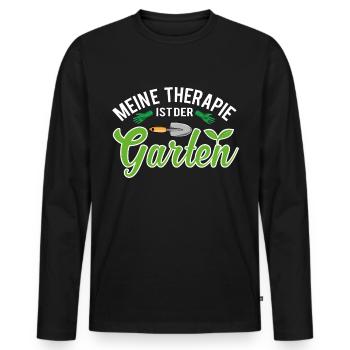 Garten Therapie Geschenk - Männer Premium Bio Langarmshirt - Schwarz - Vorne - Nico (187cm)