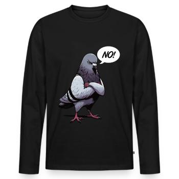 No pigeon pigeons pigeon fanciers pigeon fanciers - Men's Premium Organic Long Sleeve Shirt - black - Front - Nico (187cm)