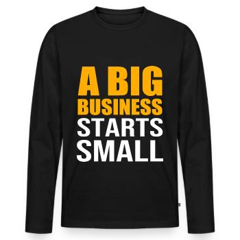 Entrepreneur - Men's Premium Organic Long Sleeve Shirt - black - Front - Nico (187cm)