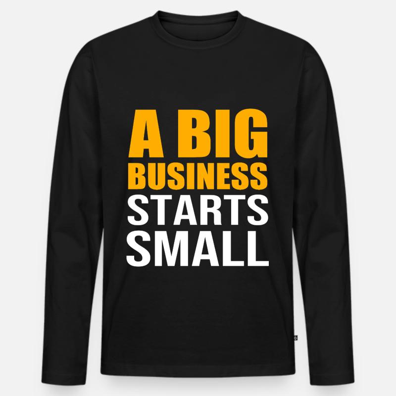 Unternehmer - Männer Premium Bio Langarmshirt - Schwarz
