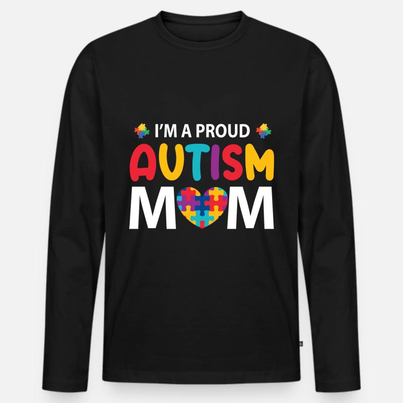 Autismus - Männer Premium Bio Langarmshirt - Schwarz