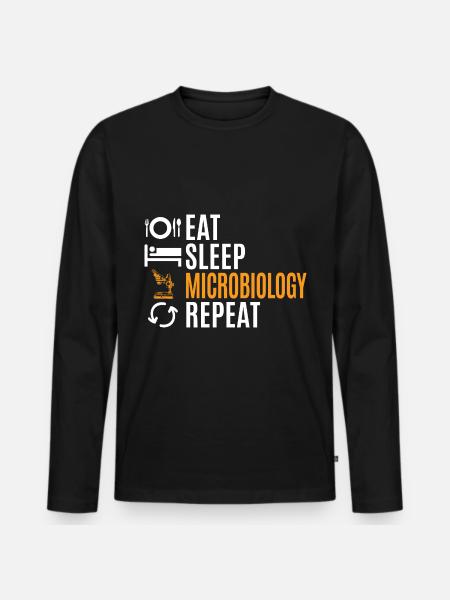 microbiology - Men's Premium Organic Long Sleeve Shirt - black