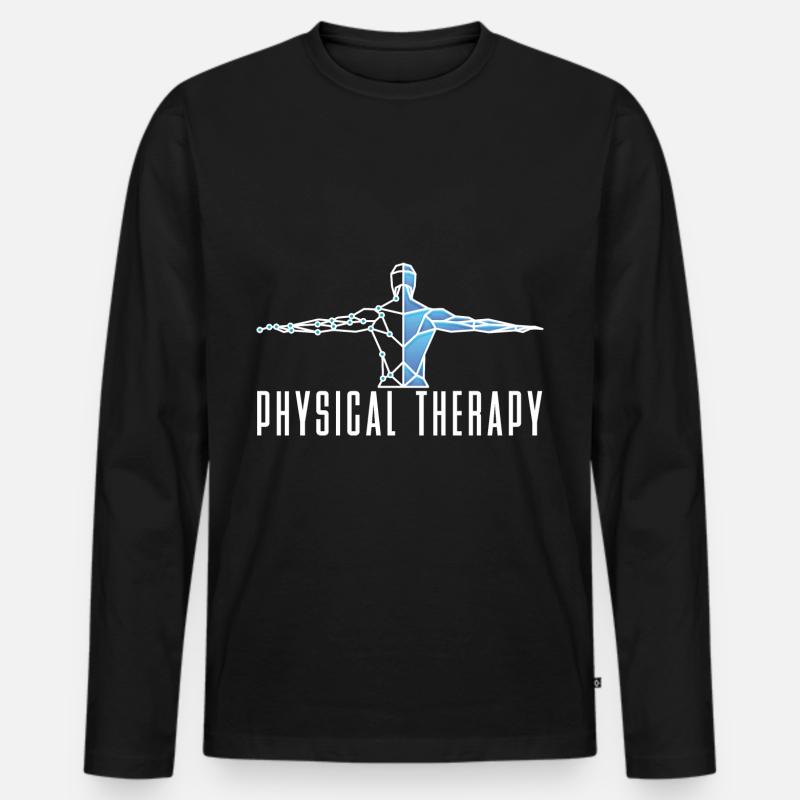 Physio Praxis Physiotherapie - Männer Premium Bio Langarmshirt - Schwarz