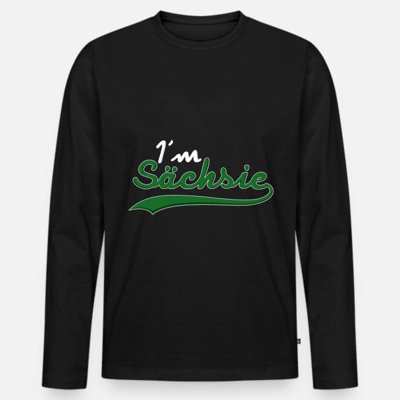 Im Sexy Sächsie Sachsen - Männer Premium Bio Langarmshirt - Schwarz