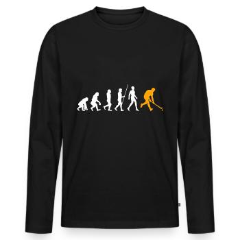 Evolution field field hockey gift field field hockey player G - Men's Premium Organic Long Sleeve Shirt - black - Front - Nico (187cm)