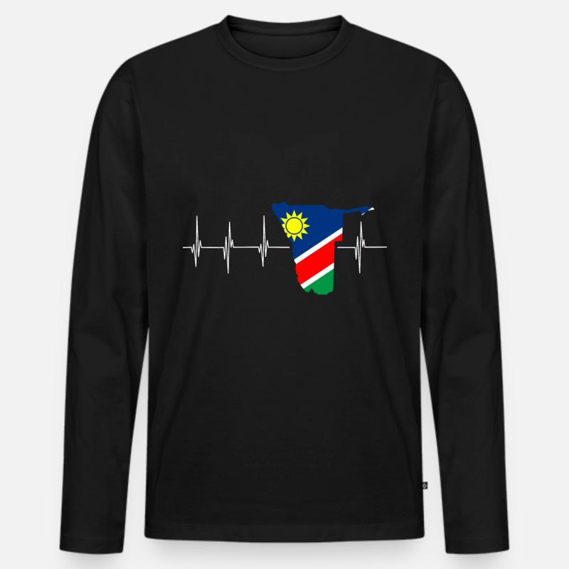 Namibia Afrika Shirt Geschenkidee - Männer Premium Bio Langarmshirt - Schwarz