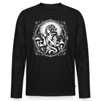 Witch Shroom - Men's Premium Organic Long Sleeve Shirt - black - Front - Nico (187cm)