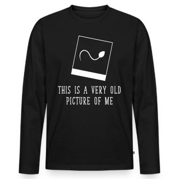 Old Picture, This is an Old Sperm Picture of Me - Men's Premium Organic Long Sleeve Shirt - black - Front - Nico (187cm)