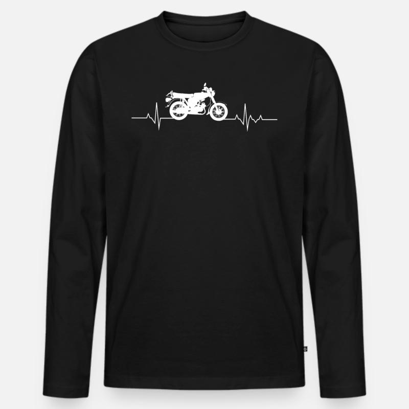 Simson, Simmi S51, Moped Geschenkidee Ossi 50ccm - Männer Premium Bio Langarmshirt - Schwarz