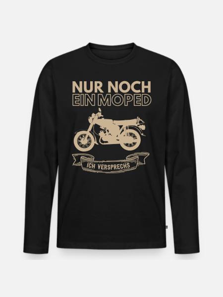 Simson S51 Geschenkidee ,DDR Moped 2 Takter Spruch - Männer Premium Bio Langarmshirt - Schwarz