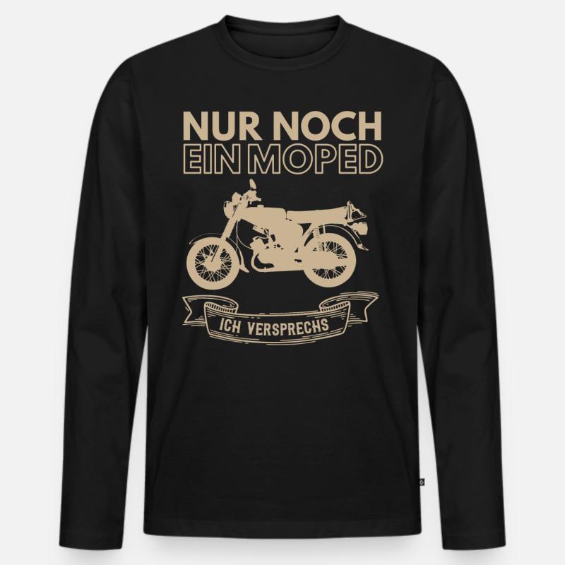 Simson S51 Geschenkidee ,DDR Moped 2 Takter Spruch - Männer Premium Bio Langarmshirt - Schwarz