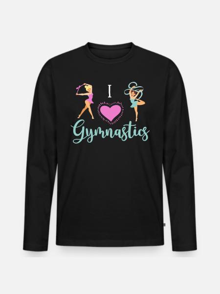 Rhythmic gymnastics gift athlete - Men's Premium Organic Long Sleeve Shirt - black